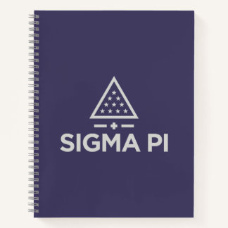 Sigma Pi Fraternity Wordmark Star Triangle Logo Notebook