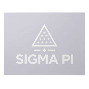 Sigma Pi Fraternity Wordmark Star Triangle Logo Notepad