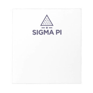 Sigma Pi Fraternity Wordmark Star Triangle Logo Notepad