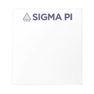 Sigma Pi Fraternity Wordmark Star Triangle Logo Notepad