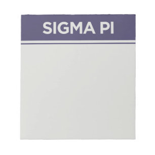 Sigma Pi Fraternity Wordmark Star Triangle Logo Notepad