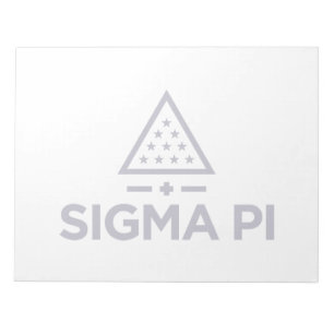 Sigma Pi Fraternity Wordmark Star Triangle Logo Notepad