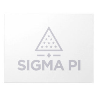 Sigma Pi Fraternity Wordmark Star Triangle Logo Notepad