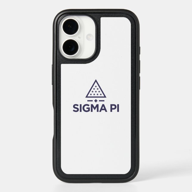 Sigma Pi Fraternity Wordmark Star Triangle Logo Otterbox iPhone Case (Back)