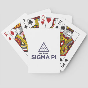 Sigma Pi Fraternity Wordmark Star Triangle Logo Poker Cards