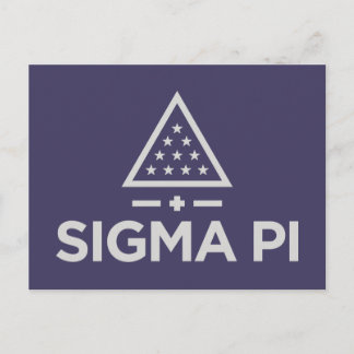 Sigma Pi Fraternity Wordmark Star Triangle Logo Postcard
