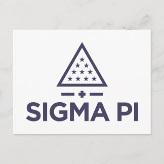 Sigma Pi Fraternity Wordmark Star Triangle Logo Postcard