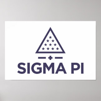 Sigma Pi Fraternity Wordmark Star Triangle Logo Poster