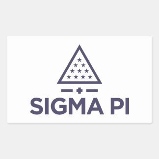 Sigma Pi Fraternity Wordmark Star Triangle Logo Rectangular Sticker