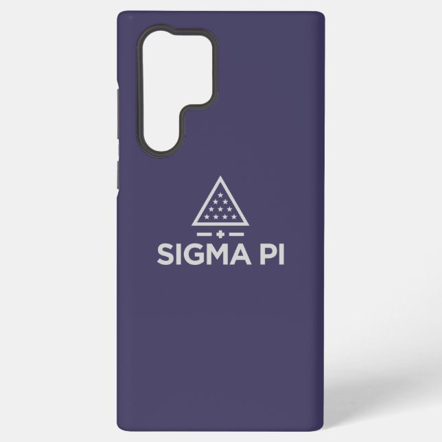 Sigma Pi Fraternity Wordmark Star Triangle Logo Samsung Galaxy Case (Back)