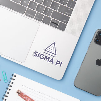 Sigma Pi Fraternity Wordmark Star Triangle Logo Sticker