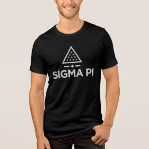 Sigma Pi Fraternity Wordmark Star Triangle Logo Tri-Blend Shirt