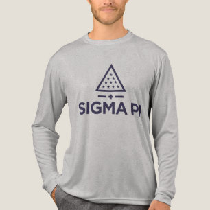 Sigma Pi Fraternity Wordmark Star Triangle Logo Tri-Blend Shirt