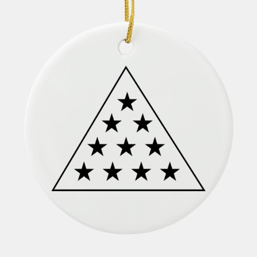 Sigma Pi Pyramid BW Ceramic Ornament
