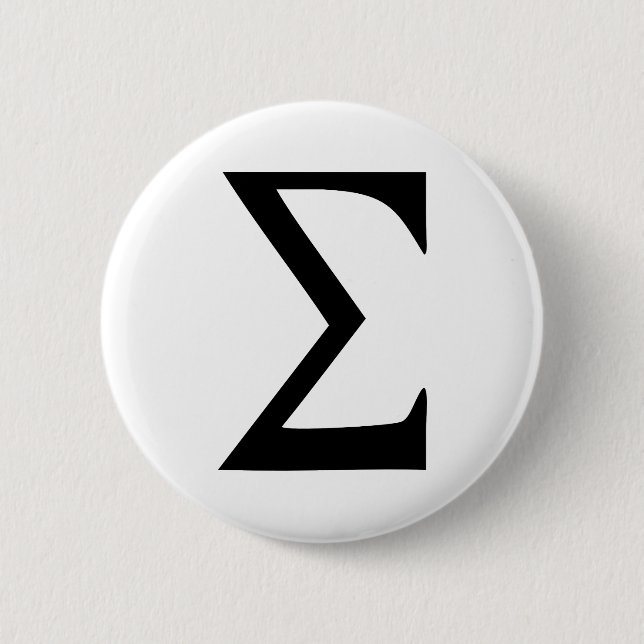 Sigma Pinback Button (Front)