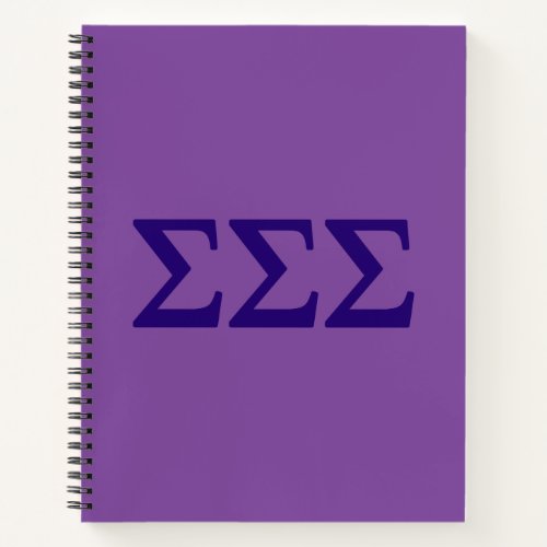 Sigma Sigma Sigma Lil Big Logo Notebook