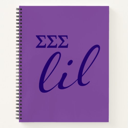 Sigma Sigma Sigma Lil Script Notebook