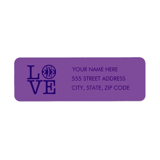 Sigma Sigma Sigma Love Label (Front)