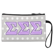 Sigma Sigma Sigma Purple And Lavender Letters Wristlet Wallet at Zazzle