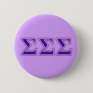 Sigma Sigma Sigma Purple Letters Button