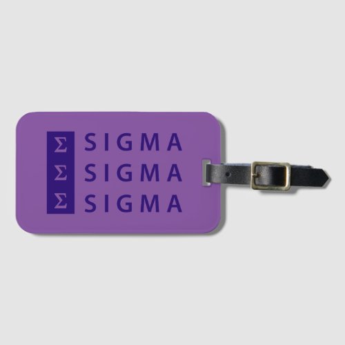 Sigma Sigma Sigma Stacked Luggage Tag