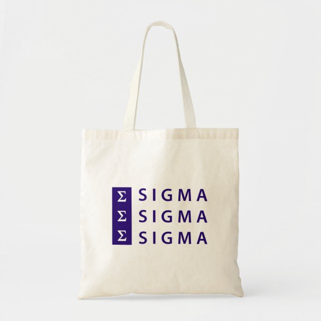 Sigma Sigma Sigma Stacked Tote Bag (Front)