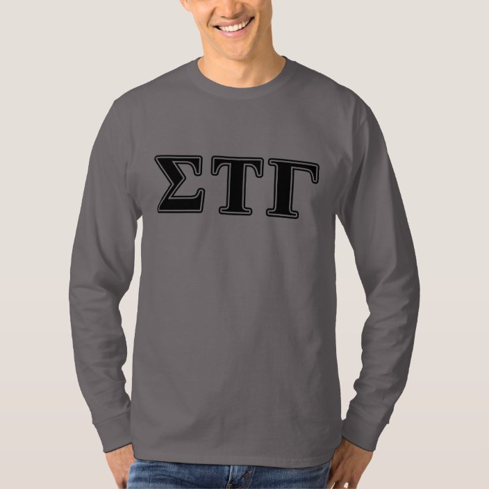 Sigma Tau Gamma Black Letters T-Shirt | Zazzle.com