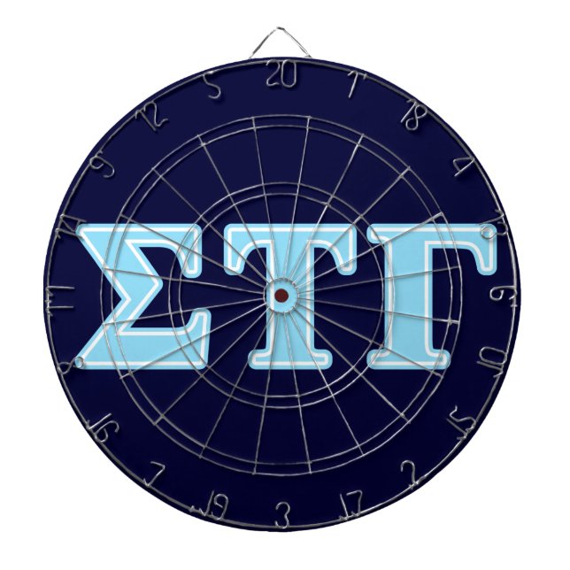 Sigma Tau Gamma Blue Letters Dart Board (Front)