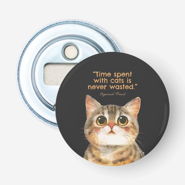 Sigmund Freud Cat Bottle Opener (Front)