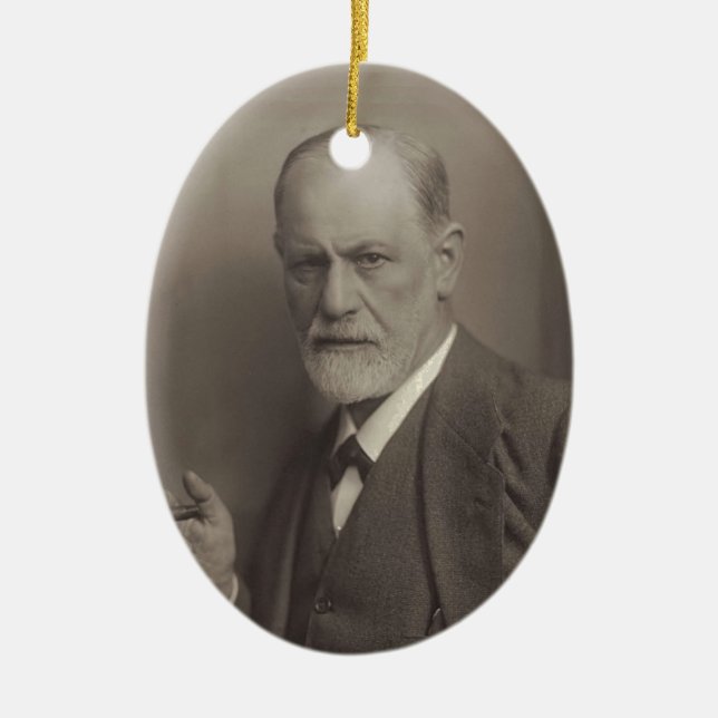 Sigmund Freud Ceramic Ornament (Front)
