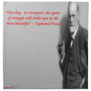 Sigmund Freud Famous "Struggle" Quote Cloth Napkin