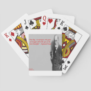 Sigmund Freud Famous "Struggle" Quote Poker Cards