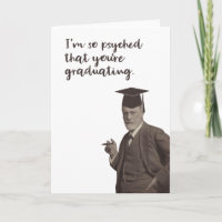 Sigmund Freud Funny Psyched Graduation