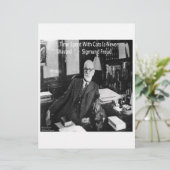 Sigmund Freud In His Office & Funny Cat Quote (Standing Front)