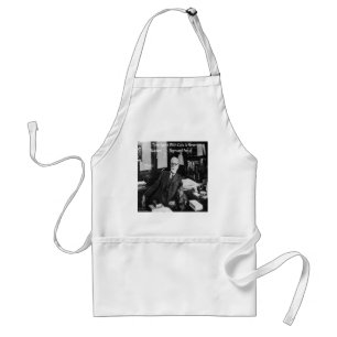 Sigmund Freud In His Office & Funny Cat Quote Adult Apron