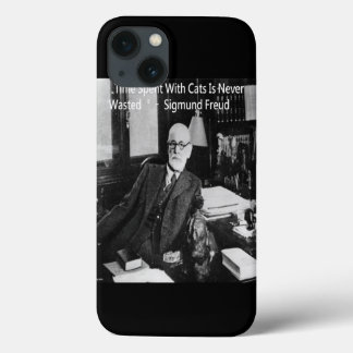 Sigmund Freud In His Office & Funny Cat Quote iPhone 13 Case