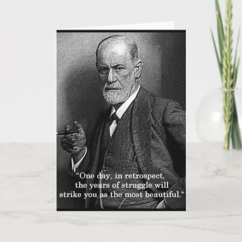 Sigmund Freud One Day quote greeting card