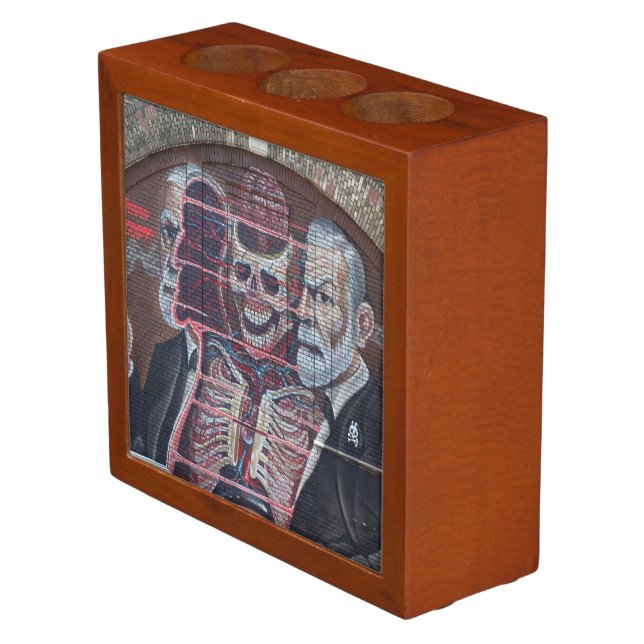 Sigmund Freud Street Art Desk Organizer (Angled)