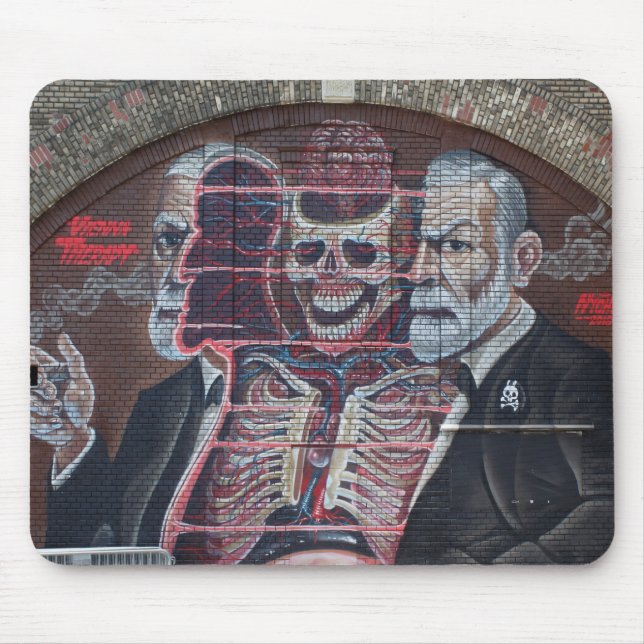 Sigmund Freud Street Art Mouse Pad (Front)