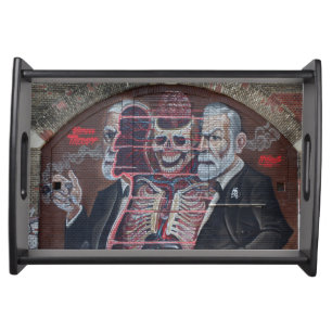 Sigmund Freud Street Art Serving Tray