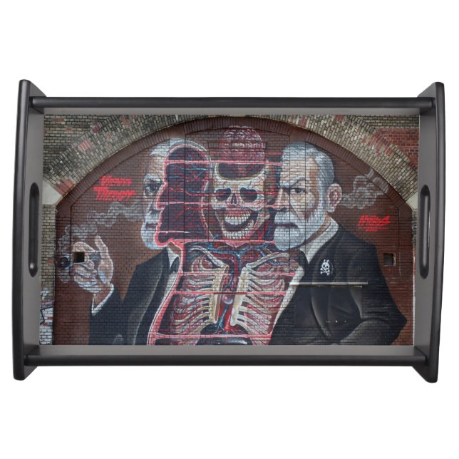 Sigmund Freud Street Art Serving Tray (Front)