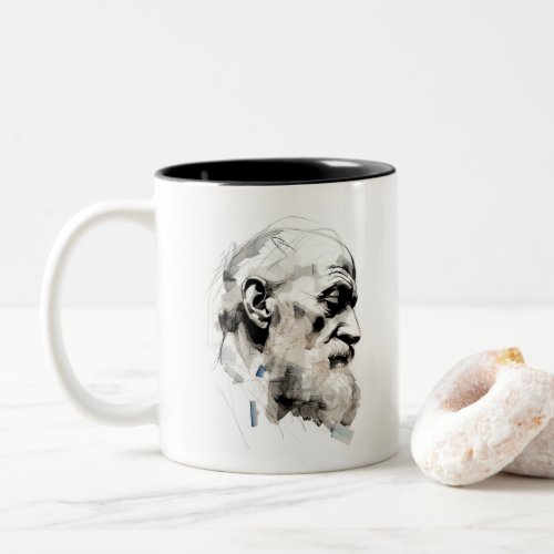 sigmund Freuds hole  face Two_Tone Coffee Mug