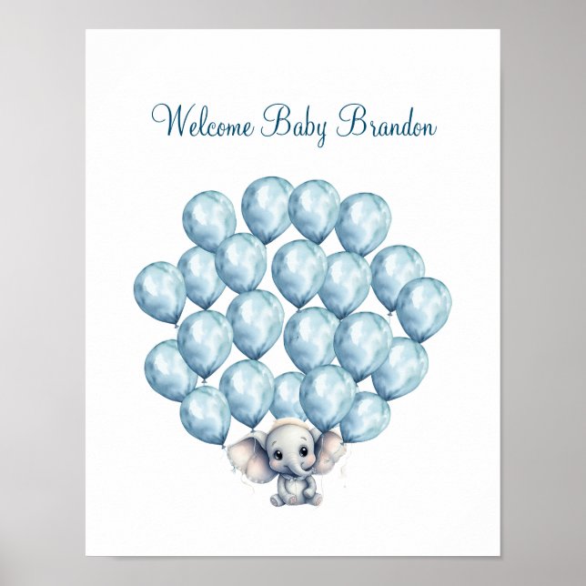 Sign a Balloon, Guest Book Poster, Guestbook (Front)