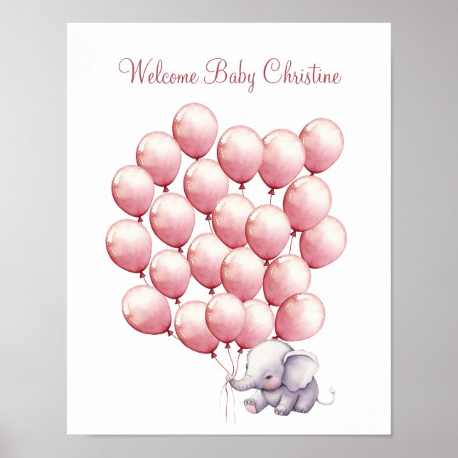 Sign a Balloon, Guestbook, Guest Book Poster (Front)