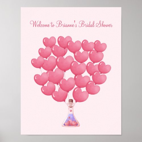 Sign a Balloon Poster Bridal Shower Baby Shower