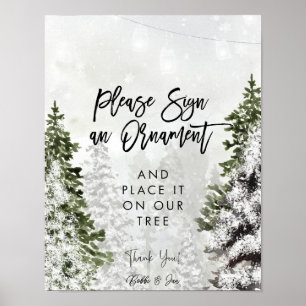 sign an ornament christmas holiday poster