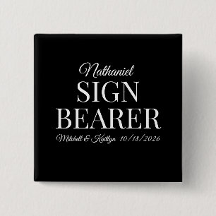 Sign Bearer Wedding Button