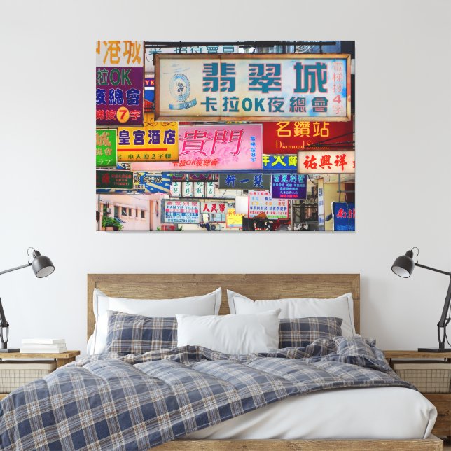 Sign City Canvas Print (Insitu(Bedroom))