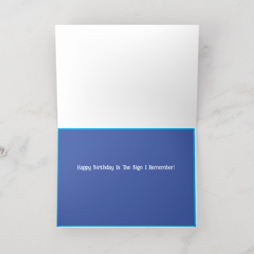 Sign  foil greeting card