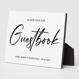 Sign Guestbook Wedding sign Plaque